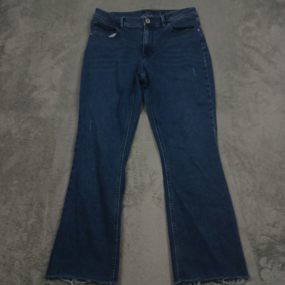 J Jill Jeans Womens 4 Blue Denim Kick Flare‎ Ankle Preppy Casual